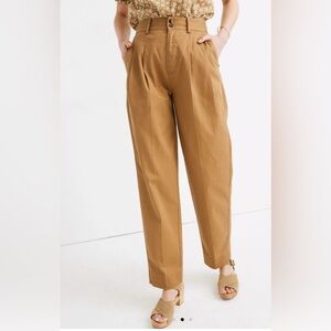 Madewell Pleated Taper barrel balloon Wide-Leg Pants